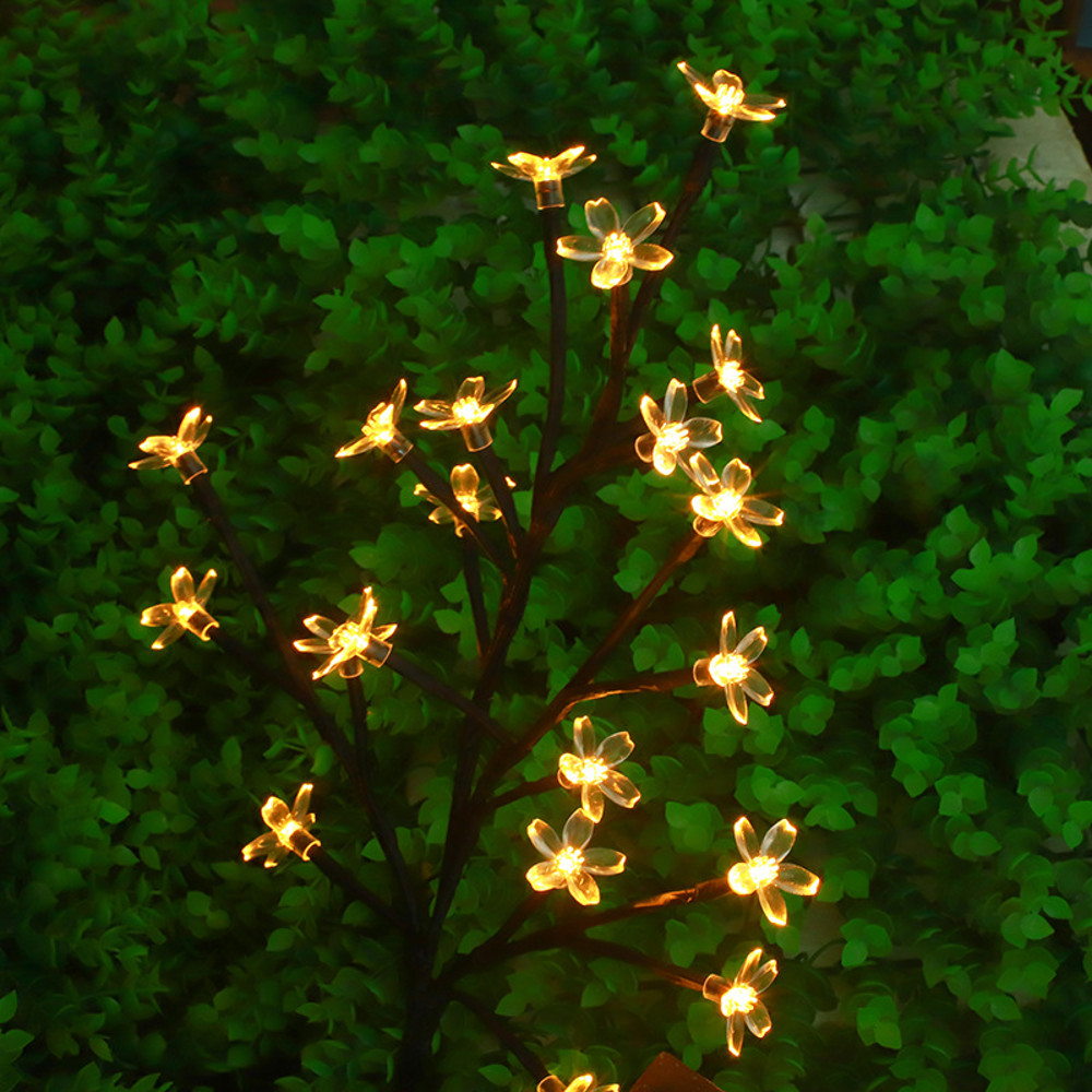 Solar Cherry Blossom Lights Garden Lights, Outdoor Lawn Lights Patio Decoration, Ambient Garden Aisle Landscape