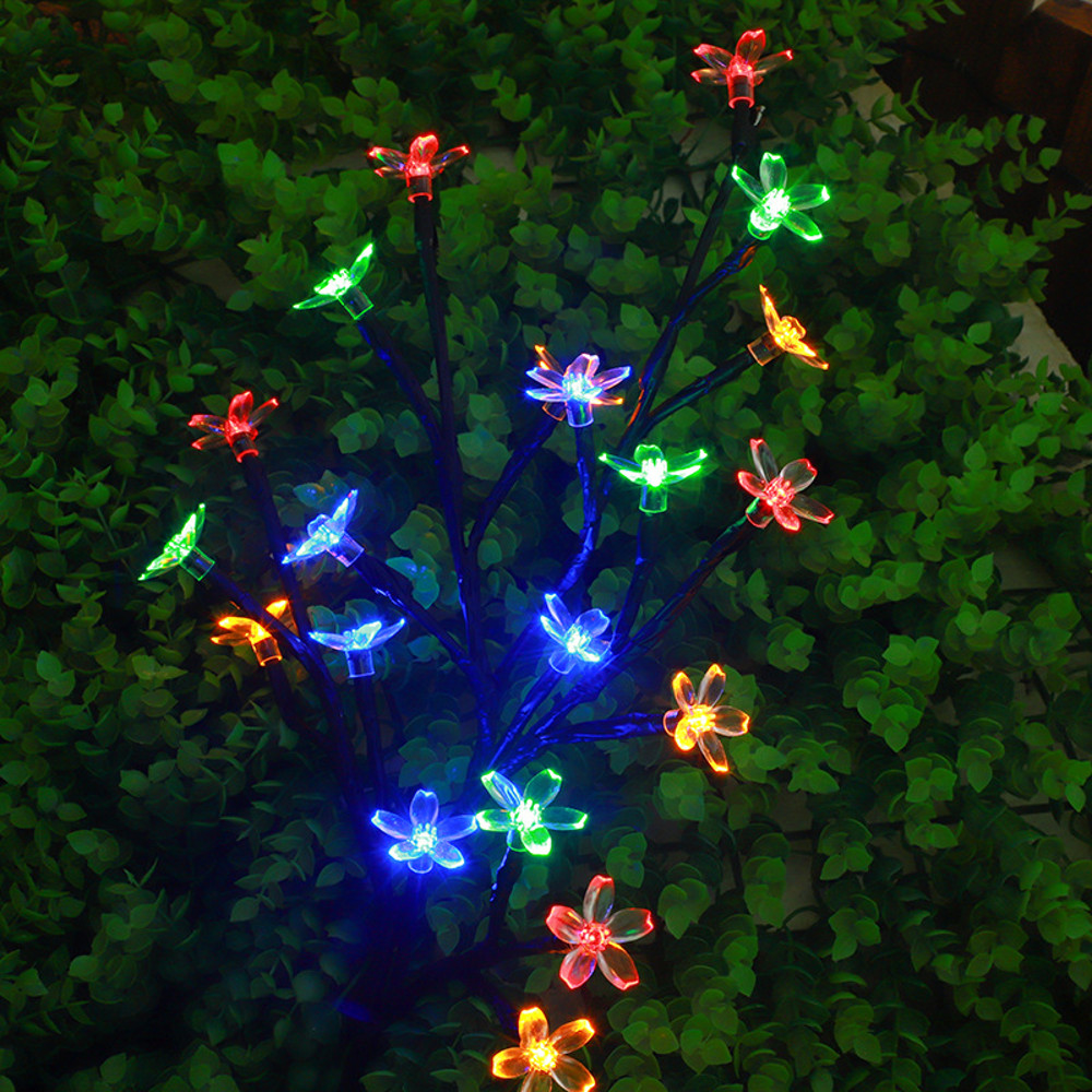 Solar Cherry Blossom Lights Garden Lights, Outdoor Lawn Lights Patio Decoration, Ambient Garden Aisle Landscape