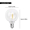 LED Replacement Light Bulbs 3Pcs, E12 Screw Base Shatterproof Globe Bulbs for Outdoor Solar String Lights Warm White