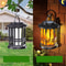 Outdoor Upgraded Flashing Flame Solar Lantern, IP65 Waterproof Wall Lamp, Garden Landscape Light, Garden Decor