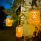 Solar Imitation Bamboo Lantern Outdoor Courtyard Decoration Garden Light Waterproof Plastic Rattan 1