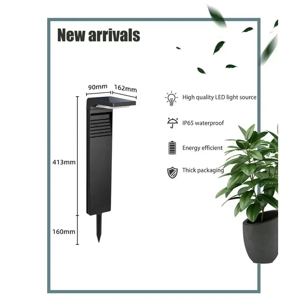 Waterproof Outdoor Solar Garden Light, LED Lawn Light, Garden Aisle Lamp, Grass Villa Decoration, Post Light