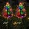 Outdoor Multicolor Solar Pine Tree Light, Christmas Lawn Decoration, Garden Pathway Landscape Lamp for Holiday Yard