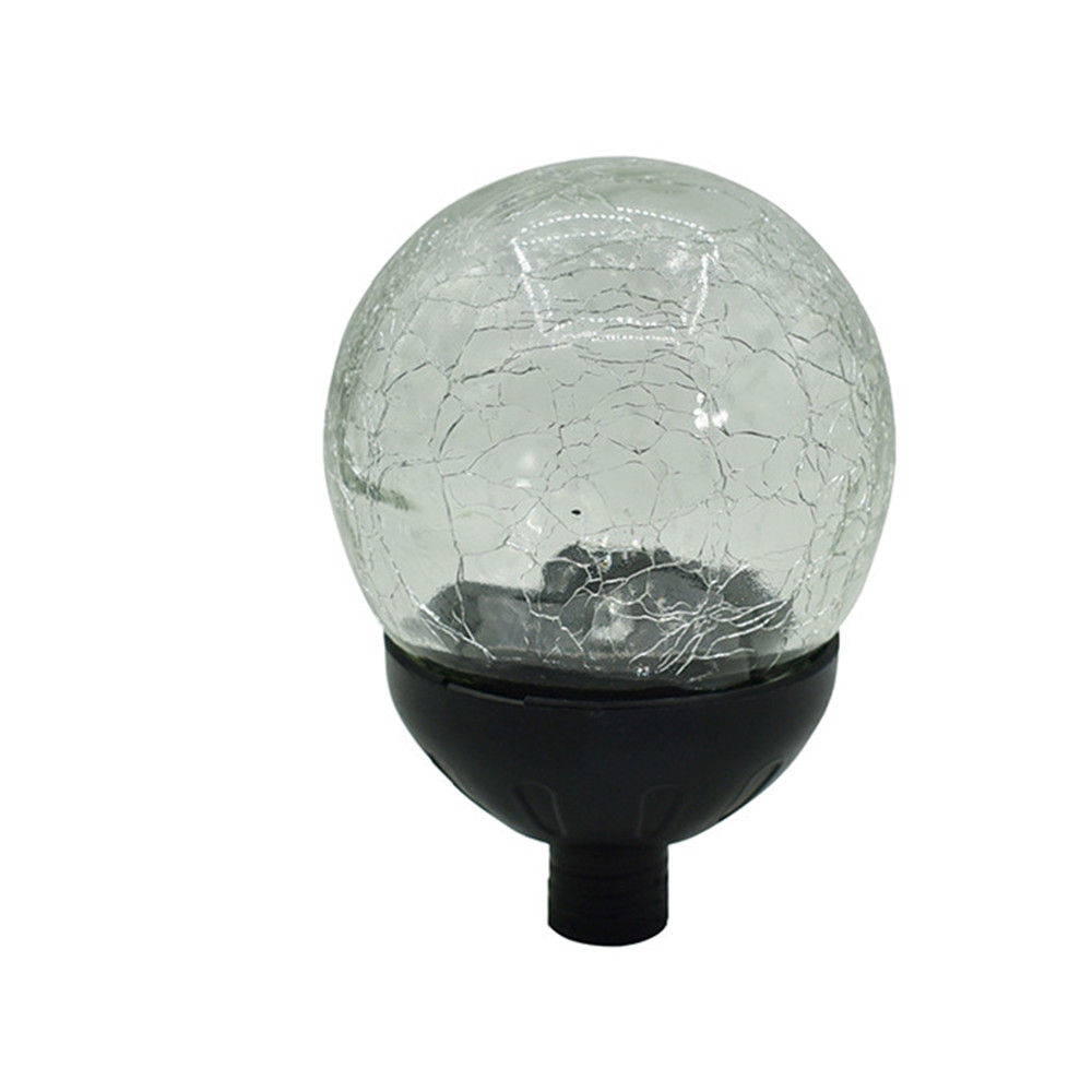 Waterproof LED New Garden Solar Lights Cracked Glass Ball for Outdoor Decor, Pathway Patio Yard Lawn Lighting