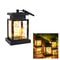 LED Vintage Flickering Hanging Lantern, Outdoor Solar Lamp, Candle Bright Pathway Decoration, Waterproof Garden Light