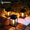 LED Vintage Flickering Hanging Lantern, Outdoor Solar Lamp, Candle Bright Pathway Decoration, Waterproof Garden Light