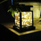 LED Vintage Flickering Hanging Lantern, Outdoor Solar Lamp, Candle Bright Pathway Decoration, Waterproof Garden Light