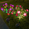 Azalea Flowers Outdoor Solar Waterproof Lights, LED Solar Powered Garden Lights, Summer Lawn Pathway Decoration