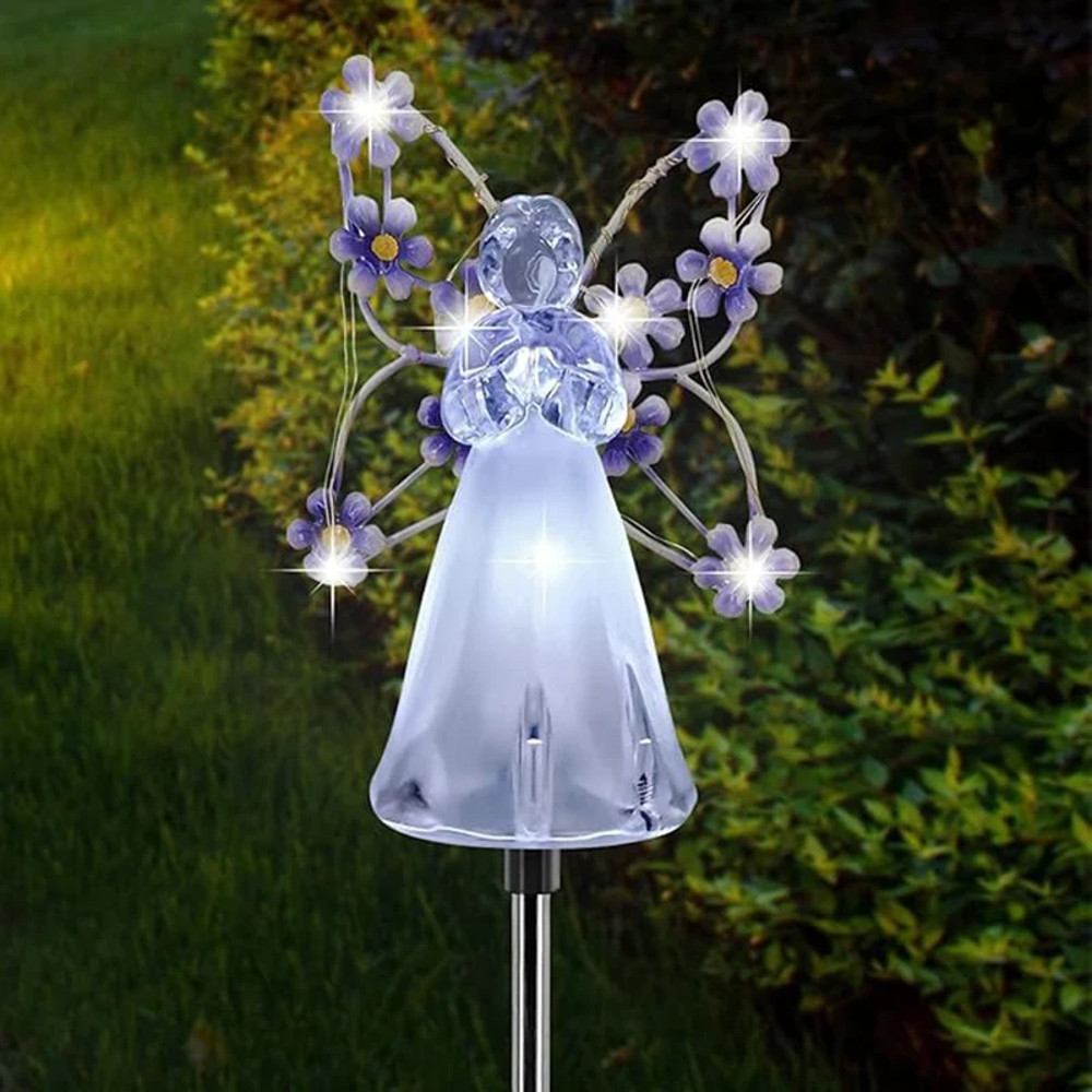 Angel Solar Garden Light Outdoor Waterproof Pathway Decoration, Solar Landscape Lights, Grave Cemetery Sympathy Gift