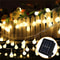 LED Solar Lamp Small White Ball, Outdoor String Fairy Lights Solar, Garden Garland for Christmas Party Decor