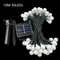 LED Solar Lamp Small White Ball, Outdoor String Fairy Lights Solar, Garden Garland for Christmas Party Decor