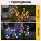 Waterproof Solar Cherry Blossom Ground Lamp Lights, Flower Powered LED Courtyard Garden Pathway Outdoor Lighting