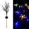 Waterproof Solar Cherry Blossom Ground Lamp Lights, Flower Powered LED Courtyard Garden Pathway Outdoor Lighting