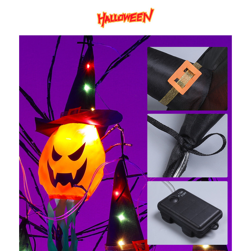 LED Halloween Pumpkin, Outdoor Light Battery Power, Horror Grimace Glowing, Ghost Skeleton Party Props, Decoration Set