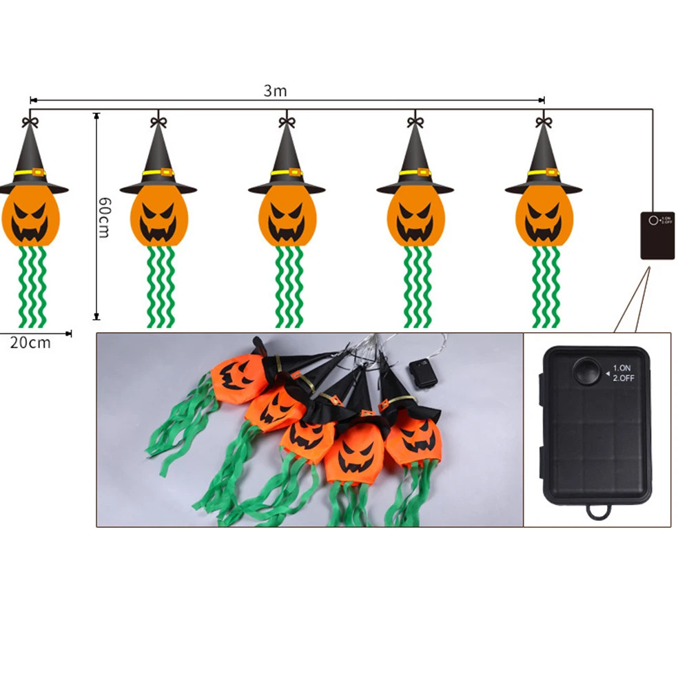 LED Halloween Pumpkin, Outdoor Light Battery Power, Horror Grimace Glowing, Ghost Skeleton Party Props, Decoration Set