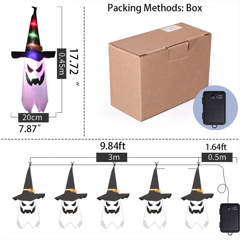 LED Halloween Pumpkin, Outdoor Light Battery Power, Horror Grimace Glowing, Ghost Skeleton Party Props, Decoration Set