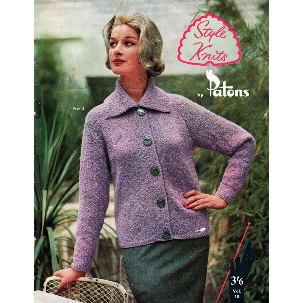 Knitting Pattern Womens Cardigans Patons Style Knits 18 Vintage.jpg