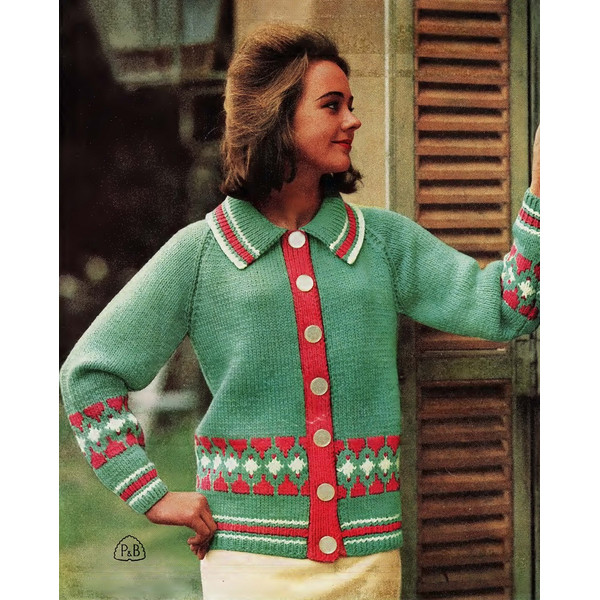Knitting Pattern Womens Cardigans Patons Style Knits 18 Vintage (5).jpg