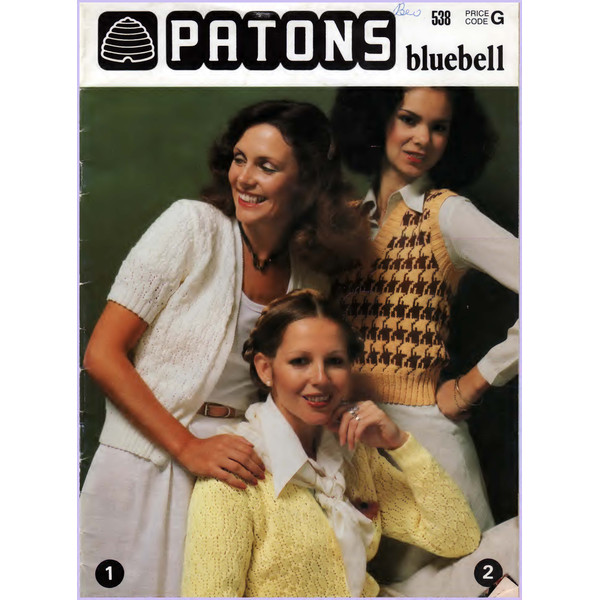 Knitting Pattern Patons 538 Vintage.jpg