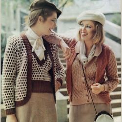 Knitting Pattern for Womens Patons 574 Bluebell Vintage