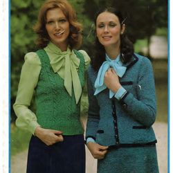 Knitting Pattern for Womens Jumpers Cardigans Patons 342 Cedar Vintage