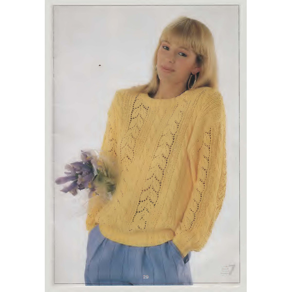 Knitting Pattern for Womens Jumpers Tops Sweater Patons 795 Summer Favourites Vintage (8).jpg