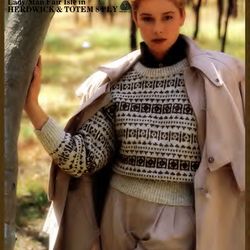 Knitting Pattern for Lady and Man Jumpers Cardigans Patons 832 Fair Isle Vintage