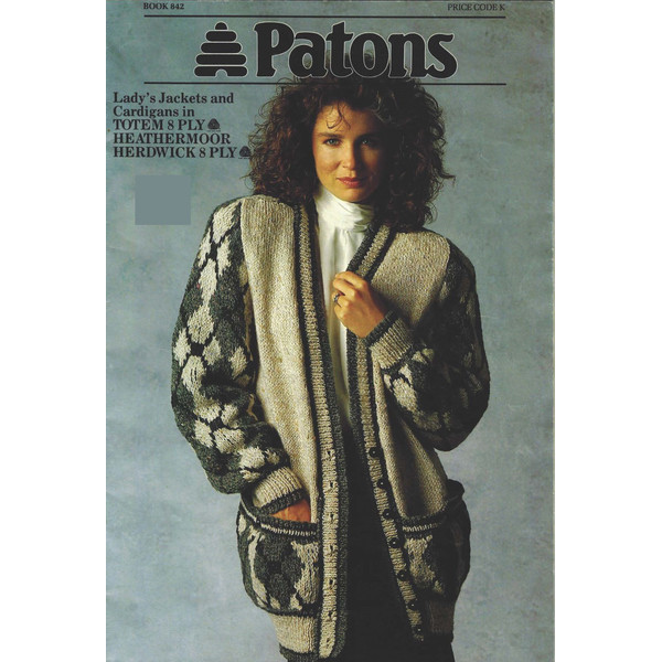 Knitting Pattern for Womens Jackets Cardigans Patons Book 842 Vintage.jpg