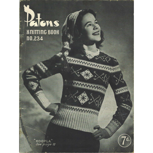 Knitting Pattern for Adults Jumpers Cardigans Patons Knitting Book No. 234 Vintage.jpg