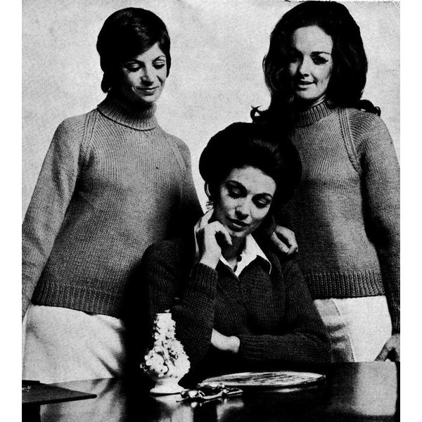 Knitting Pattern for Ladys Jumpers Cardigans Patons 161 Vintage (3).jpg