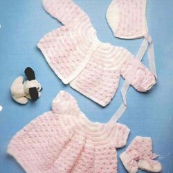 Vintage Knitting Pattern for Baby Patons 7104 Layette