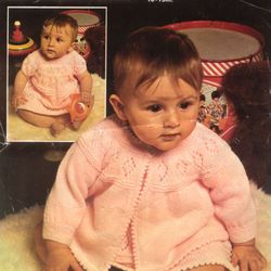 Vintage Knitting Pattern for Baby Patons 8020 Darling Duet
