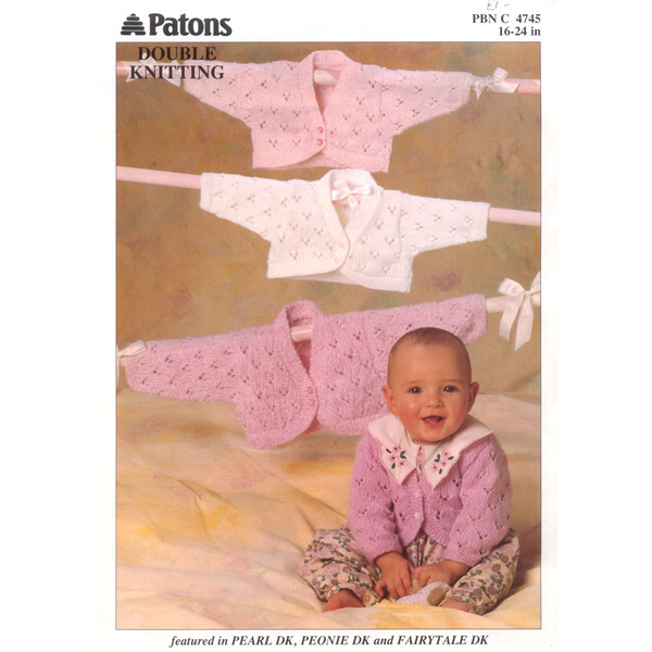 Vintage Bolero Knitting Pattern for Baby Patons 4745 Bolero.jpg
