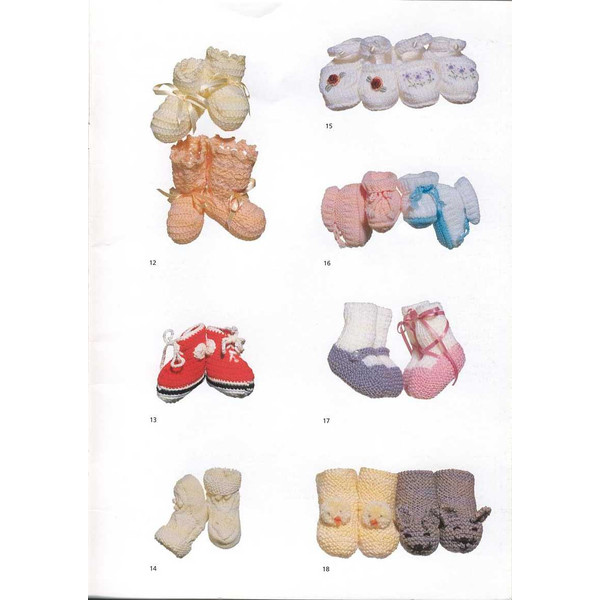 Vintage Baby Bootees Knitting and Crochet Pattern Patons C45 Twinkle Toes (3).jpg