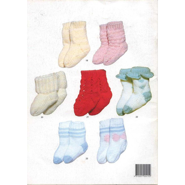 Vintage Baby Bootees Knitting and Crochet Pattern Patons C45 Twinkle Toes (4).jpg