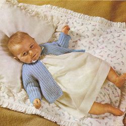 Vintage Knitting Pattern for Baby Cardigans Patons 9325