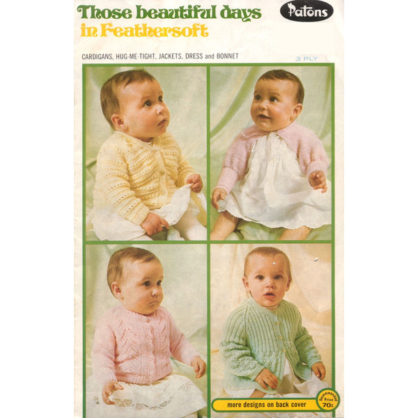Vintage Coat Jacket Dress Knitting and Crochet Pattern for Baby Patons 394 Those Beautiful Days.jpg