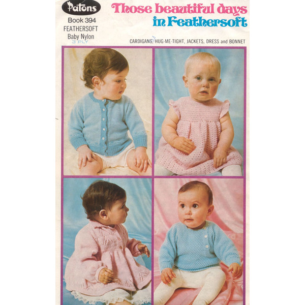 Vintage Coat Jacket Dress Knitting and Crochet Pattern for Baby Patons 394 Those Beautiful Days (2).jpg