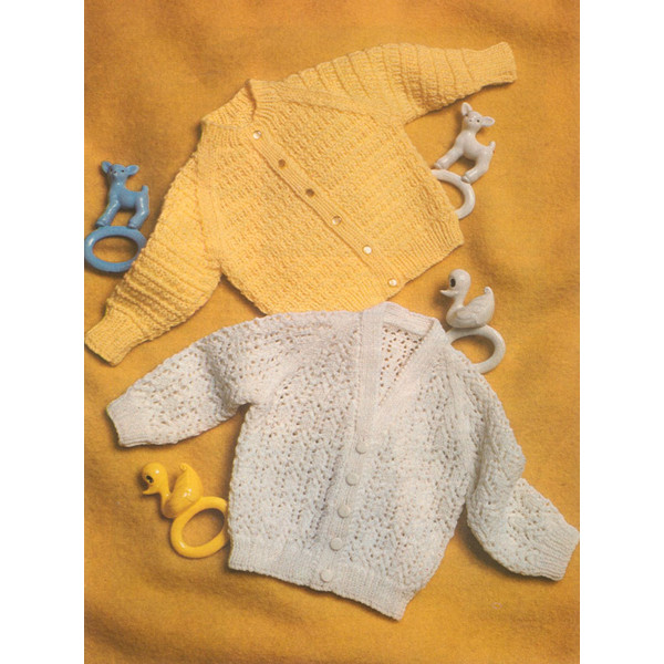 Vintage Coat Dress Knitting Pattern for Baby Patons 203 Nursery Time (5).jpg