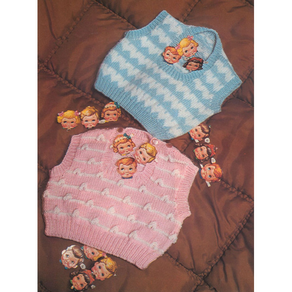 Vintage Coat Dress Knitting Pattern for Baby Patons 203 Nursery Time (7).jpg