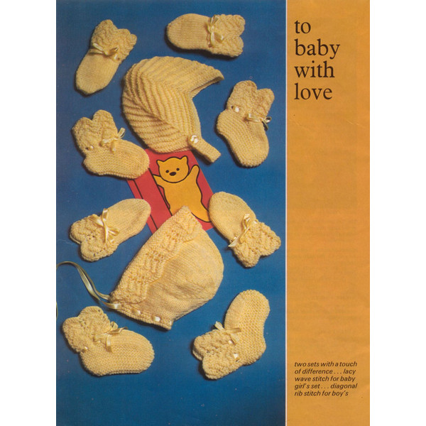 Vintage Coat Dress Knitting Pattern for Baby Patons 203 Nursery Time (9).jpg