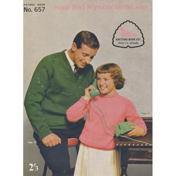 Vintage Knitting Pattern for Family Cardigans Patons 657 Family Cardigans (2).jpg
