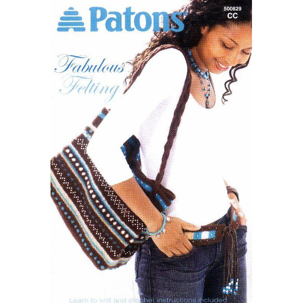 Vintage Bag Knitting and Crochet Pattern Patons 500829 Fabulous Felting.jpg