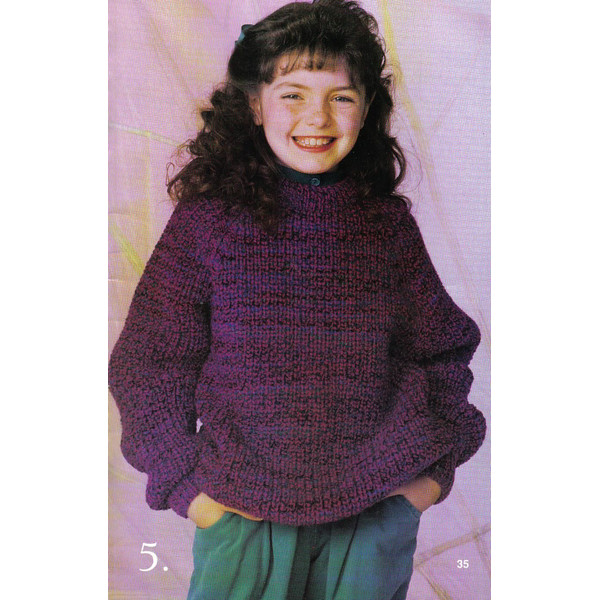 Vintage Knitting Pattern for Family Sweater Patons 692 Family Treasures (6).jpg