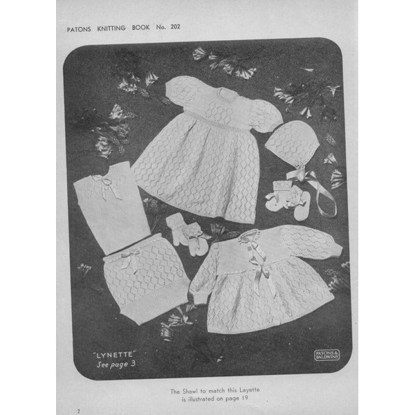 Vintage Coat Dress Etc Knitting Pattern for Baby Patons 202 Vintage Baby Knits (2).jpg