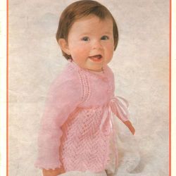 Vintage Jacket Jumper Knitting Pattern for Baby Patons 998 Knitting for Littlies