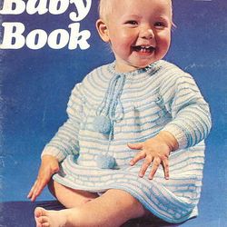 Vintage Coat Jacket Dress Knitting and Crochet Pattern for Baby Patons 166 Baby Book