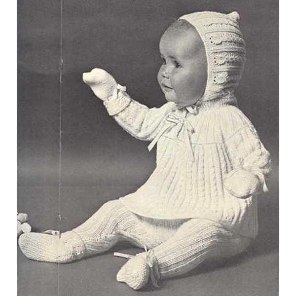 Vintage Coat Jacket Dress Knitting and Crochet Pattern for Baby Patons 166 Baby Book (7).jpg