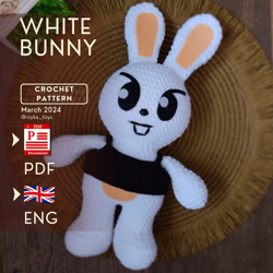 White Bunny PDF ENG crochet pattern