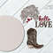 Valentine Cowboy Boot SVG - Valentine Door Hanger SVG - Laser Cut Files - Hello Love SVG - Valentine SVG - Glowforge Files - Cricut SVG Files
